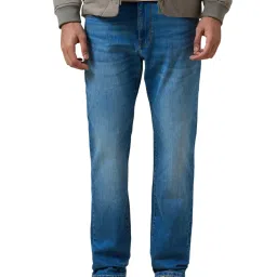 selected homme Selected Blue Cotton Straight Fit Jeans image 1