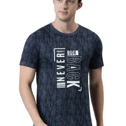 Force NXT Insignia Blue Cotton Regular Fit Printed T-Shirt image 1