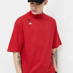 Kappa Red Cotton Regular Fit Sports T-Shirt image 1
