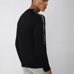 Van Heusen Flex Black Regular Fit Printed Sweatshirt image 2