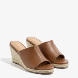 LUNA BLU by Westside Dark Brown Wedge Sandals image 1