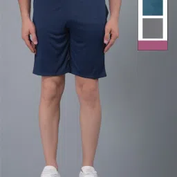 Force NXT Multicolored Regular Fit Sports Shorts- Pack Of 3 image 1