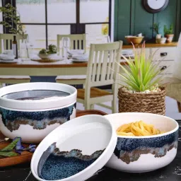 Servewell Multicolor Melamine Serving Cessroll with lid - Set of 2 image 1