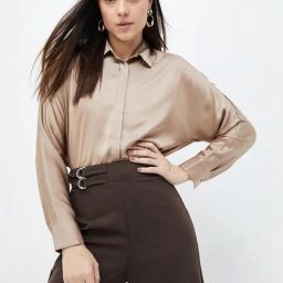 Code by Lifestyle Khaki Regular Fit Shirt-picture-41