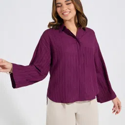 Styli Purple Regular Fit Shirt image 1
