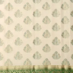 Mimosa Off White Textured Saree With Blouse image 3