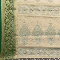 Mimosa Off White Textured Saree With Blouse image 4