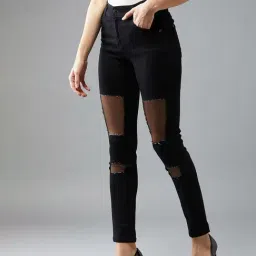 DOLCE CRUDO Black Distressed Jeans-image-39