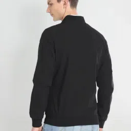Arrow Sport Black Regular Fit Bomber Jacket image 2