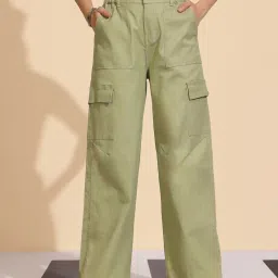Dolce Crudo Green Flared Fit Jeans image 1