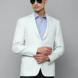 Louis Philippe Blue Linen Slim Fit Blazers image 1