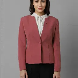 Allen Solly Maroon Regular Fit Blazer image 1
