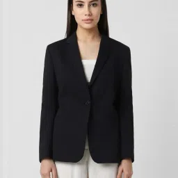 Van Heusen Black Regular Fit Blazer image 1