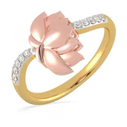 Malabar Gold and Diamonds 18k Gold Floral Ring for Women-picture-22