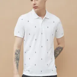 Fame Forever By Lifestyle White Regular Fit Printed Polo T-Shirt-image-66