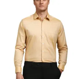 Louis Philippe Beige Cotton Slim Fit Shirt-picture-23