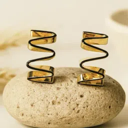 Karatcart Gold-Tone Plated Black Earrings for Women-image-96