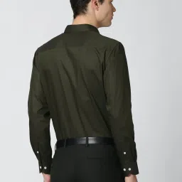 Peter England Green Regular Fit Cotton Shirt image 2