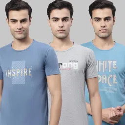 Vimal Jonney Multi Cotton Regular Fit Printed T-Shirt - Pack of 3 image 1