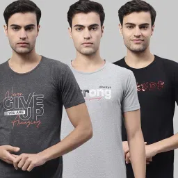 Vimal Jonney Multi Cotton Regular Fit Printed T-Shirt - Pack of 3 image 1