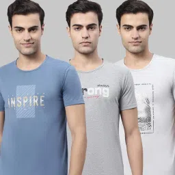 Vimal Jonney Multi Cotton Regular Fit Printed T-Shirt - Pack of 3 image 1