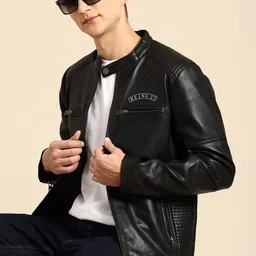 Being Human Double Collar Biker Jacket-picture-12