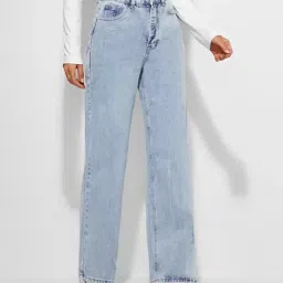 Kotty Blue Straight Fit High Rise Jeans image 1