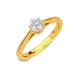 Kisna Diamond & Gold Jewellery 0.33 CT Freya Solitaire 18k (750) Diamond & Gold Ring For Women image 1