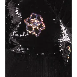 Cutecumber Kids Black Embellished Full Sleeves Dress image 5