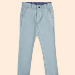 Pantaloons Junior Blue Cotton Regular Fit Trousers image 1
