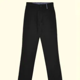 Pantaloons Junior Black Cotton Regular Fit Trousers image 1
