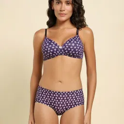 Van Heusen Purple Floral Print T-Shirt Bra image 1