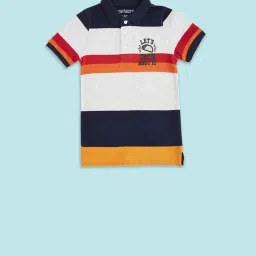 Pantaloons Junior Multicolor Cotton Color Block Polo T-Shirt image 1