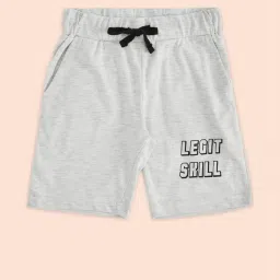 Pantaloons Junior Grey Cotton Printed Shorts image 1