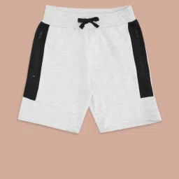 Pantaloons Junior White & Black Cotton Color Block Shorts image 1