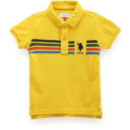 U.S. Polo Assn. Kids Yellow Striped Polo T-Shirt-picture-37
