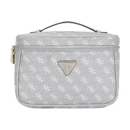 Guess Lavender Grey Monogram Jesco Toiletry Train Case-image-3