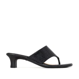 Khadim Women's Black Thong Sandals image 1