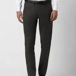 Van Heusen Brown Slim Fit Trousers image 1