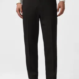 Van Heusen Black Regular Fit Trousers image 1