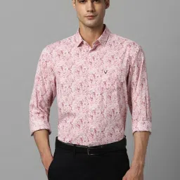 Allen Solly Pink Cotton Slim Fit Printed Shirt image 1