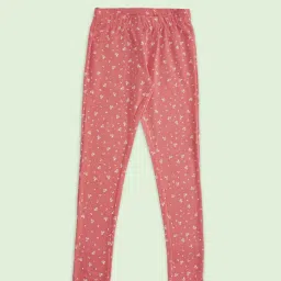 Pantaloons Junior Cloud Pink Printed Leggings image 1
