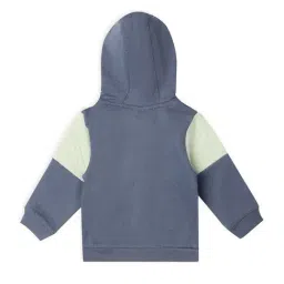 MiArcus Kids Blue & White Printed Full Sleeves Sweatshirt image 2