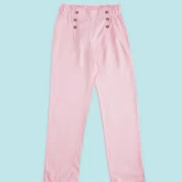 Pantaloons Junior Pink Regular Fit Trousers image 1