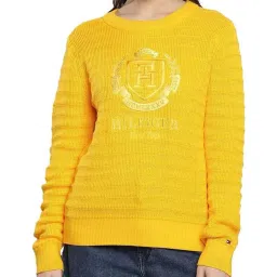 Tommy Hilfiger Yellow Embroidery Regular Fit Sweater image 1