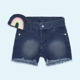 Pantaloons Junior Blue Embellished Shorts image 1