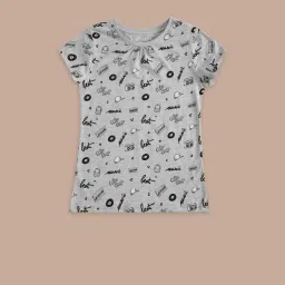 Pantaloons Junior Grey Cotton Printed T-Shirt image 1