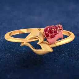 P.C. Chandra Jewellers 18KT Yellow Gold Intricated Tulip Ring-image-120