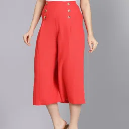 Oxolloxo Coral Cotton Relaxed Fit Mid Rise Culottes image 1