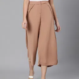 Oxolloxo Brown Regular Fit Mid Rise Pants image 1